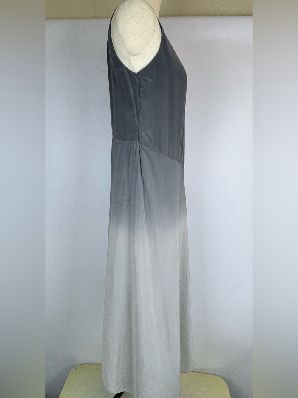 Eileen Fisher Sleeveless Grey Ombré Midi Dress - Picture 4 of 15